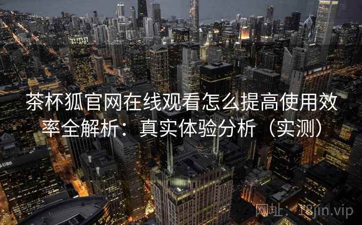茶杯狐官网在线观看怎么提高使用效率全解析：真实体验分析（实测）