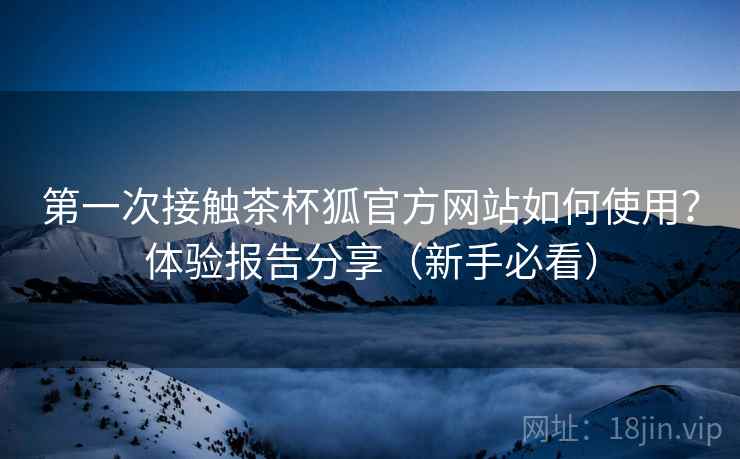 第一次接触茶杯狐官方网站如何使用?体验报告分享(新手必看) 第一次接触茶杯狐官方网站如何使用?体验报告分享(新手必看)
