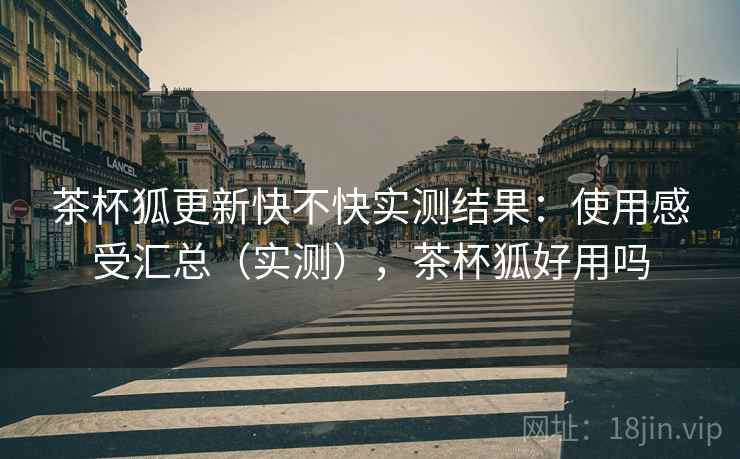 茶杯狐更新快不快实测结果：使用感受汇总（实测），茶杯狐好用吗
