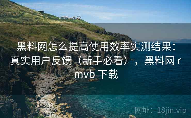 黑料网怎么提高使用效率实测结果：真实用户反馈（新手必看），黑料网 rmvb 下载